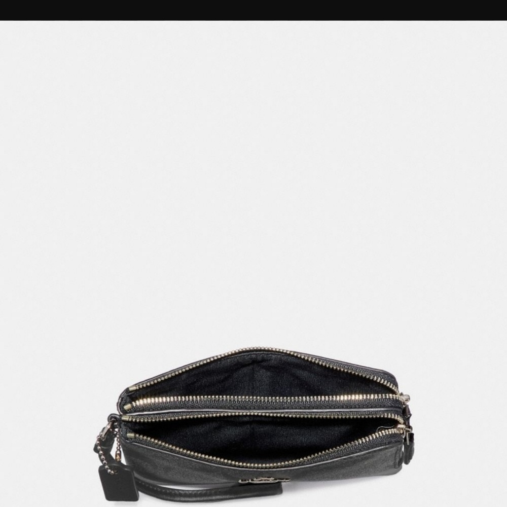 Coach double zip wristlet - Picture 2 of 5